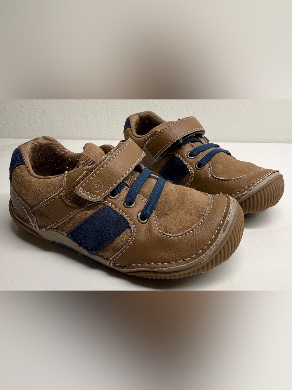 Stride Rite Wes Boys Brown Leather Shoes Size 10W